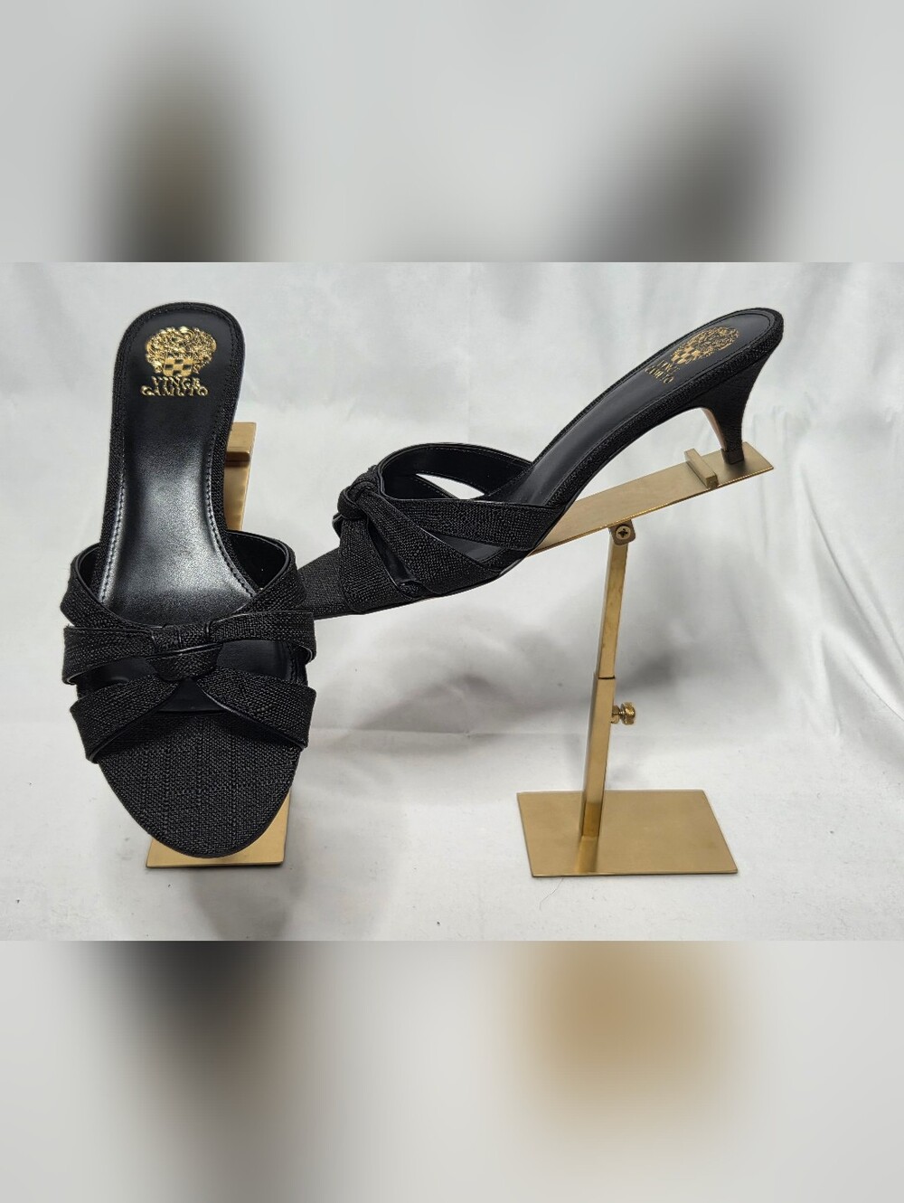 Vince Camuto Black Bow Kitten Heel Slide Sandals – Size 10 Medium (M) - Picture 4 of 6